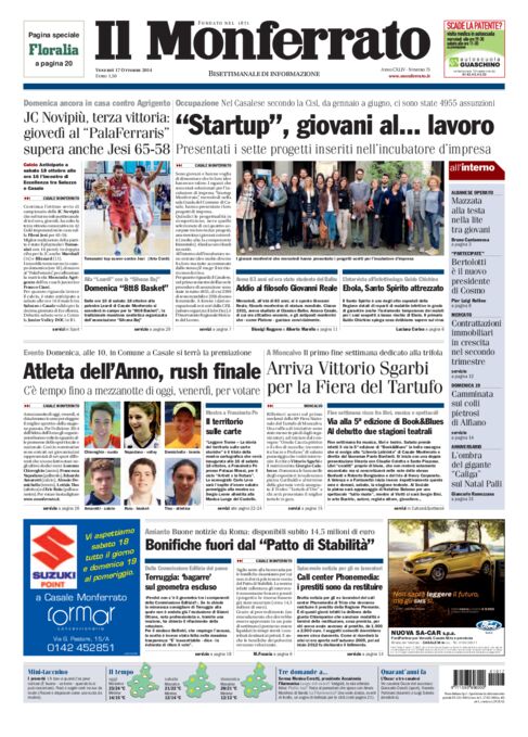 Il Monferrato - Edizione 75 del 17/10/2014